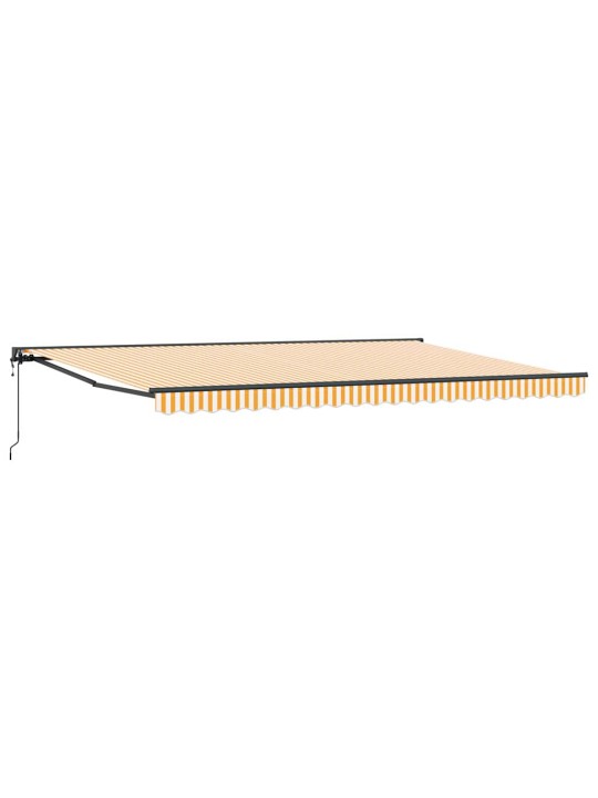 Izvelkams jumtiņš manuāls oranža un balta 500x300 cm audums
