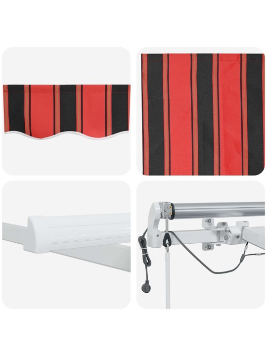Izvelkams jumtiņš oranžs un brūns 500 × 300 cm audums un metāls