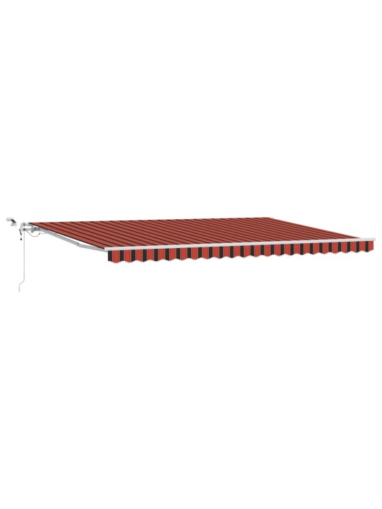 Izvelkams jumtiņš oranžs un brūns 500 × 300 cm audums un metāls