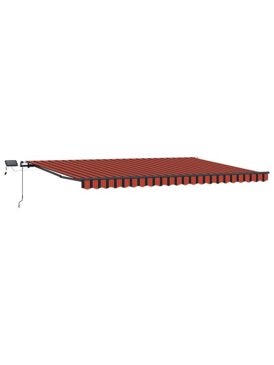 Izvelkams jumtiņš manuāls oranža un brūna 500 × 300 cm audums