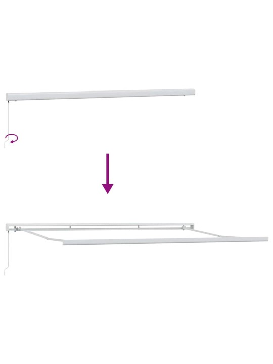 Izvelkams jumtiņš oranžs un brūns 500 × 300 cm audums un metāls