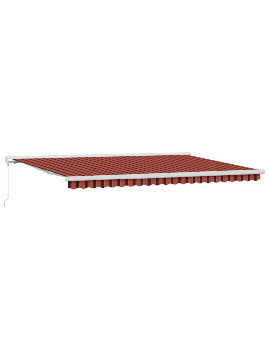 Izvelkams jumtiņš oranžs un brūns 500 × 300 cm audums un metāls