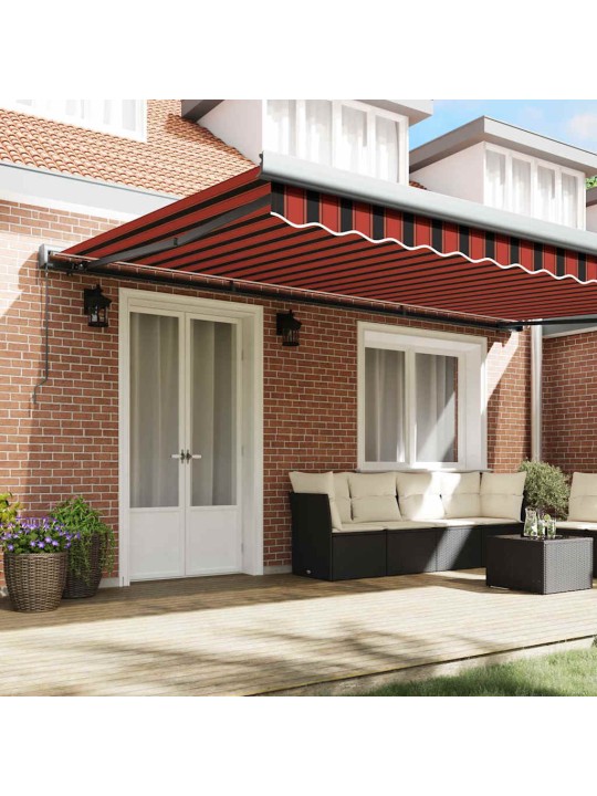 Izvelkams jumtiņš oranžs un brūns 500 × 300 cm audums un metāls