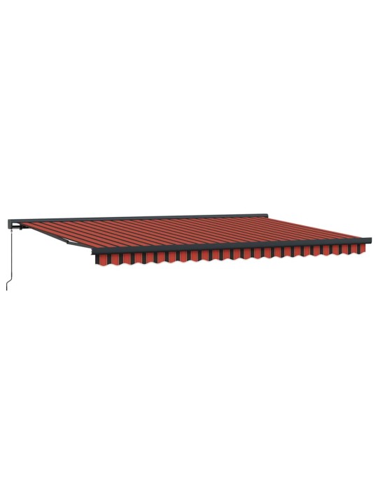 Izvelkams jumtiņš oranžs un brūns 500 × 300 cm audums un metāls