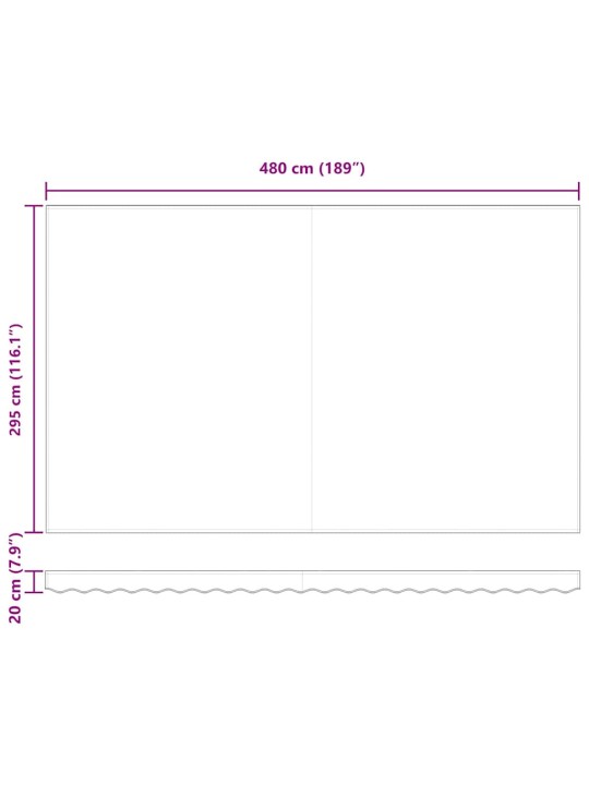 Izvelkams jumtiņš oranžs un brūns 500 × 300 cm audums un metāls