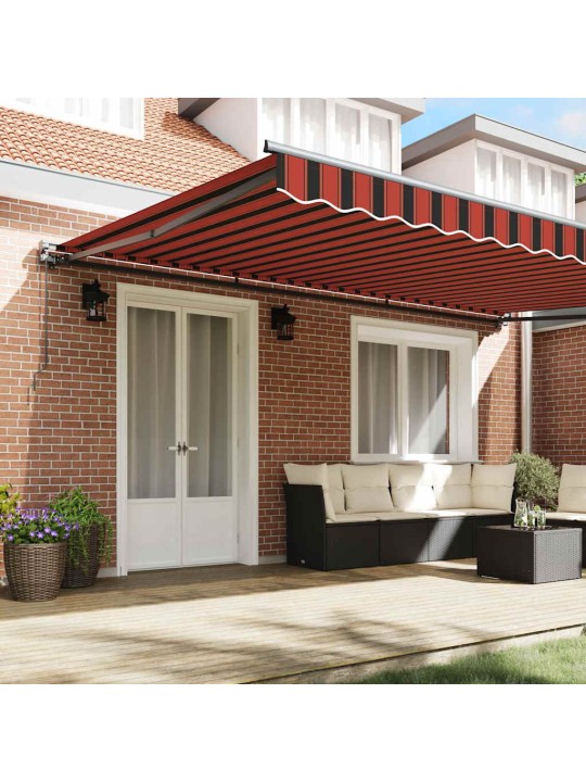 Izvelkams jumtiņš manuāls oranžs un brūns 500x300 cm audums
