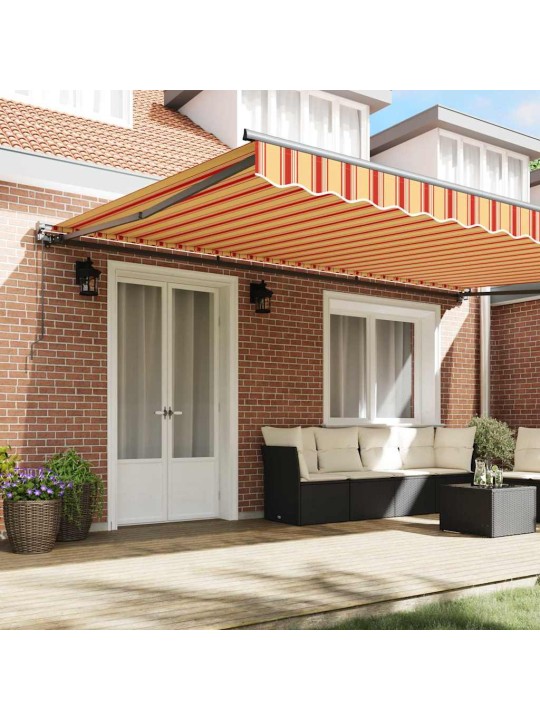 Izvelkams jumtiņš manuāls dzeltena un oranža 500x300 cm audums