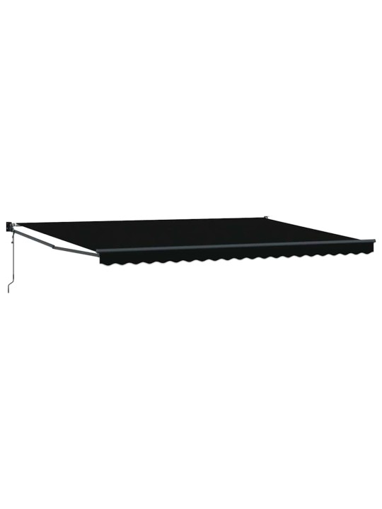 Izvelkams jumtiņš melna 500 × 300 cm audums, metāls