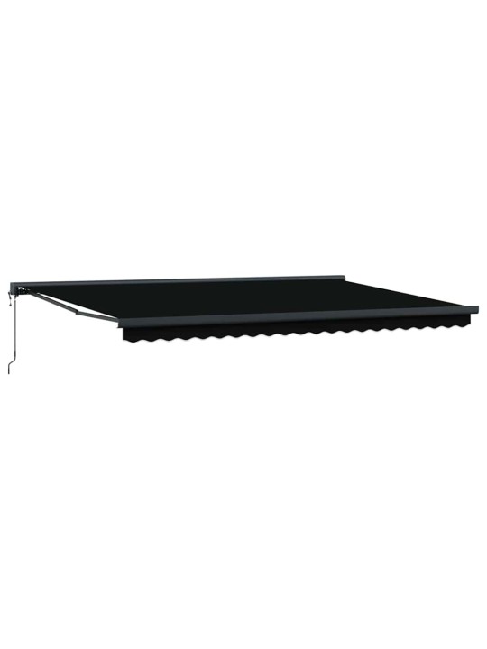 Izvelkams jumtiņš melna 500 × 300 cm audums, metāls