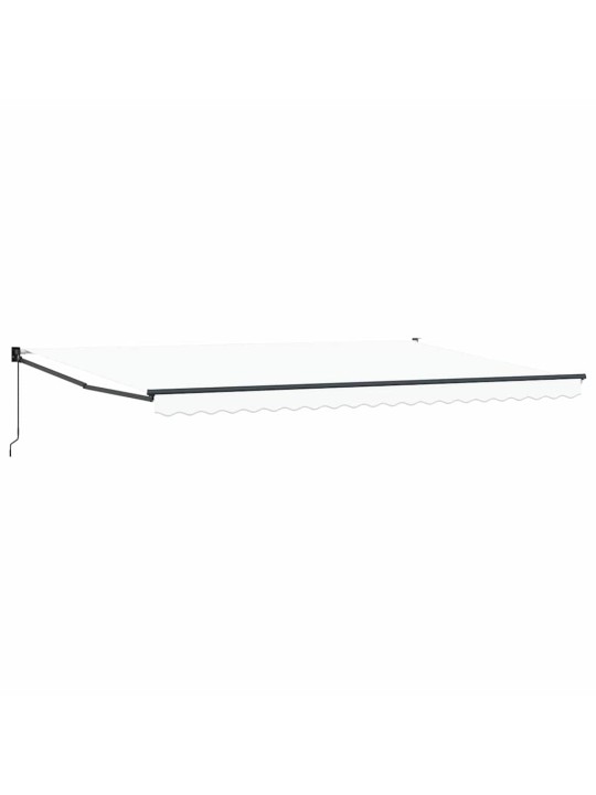 Izvelkams jumtiņš balts 500 × 300 cm audums, metāls