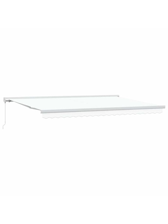 Izvelkams jumtiņš balts 500 × 300 cm audums, metāls