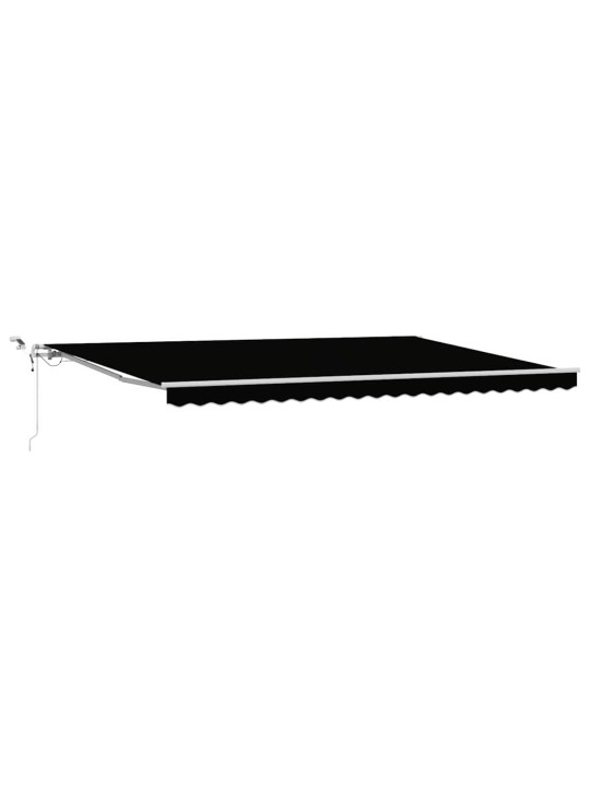 Izvelkams jumtiņš melna 500 × 350 cm audums, metāls