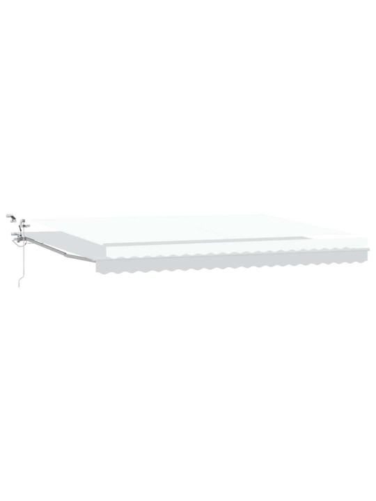 Izvelkams jumtiņš balts 500 × 350 cm audums, metāls