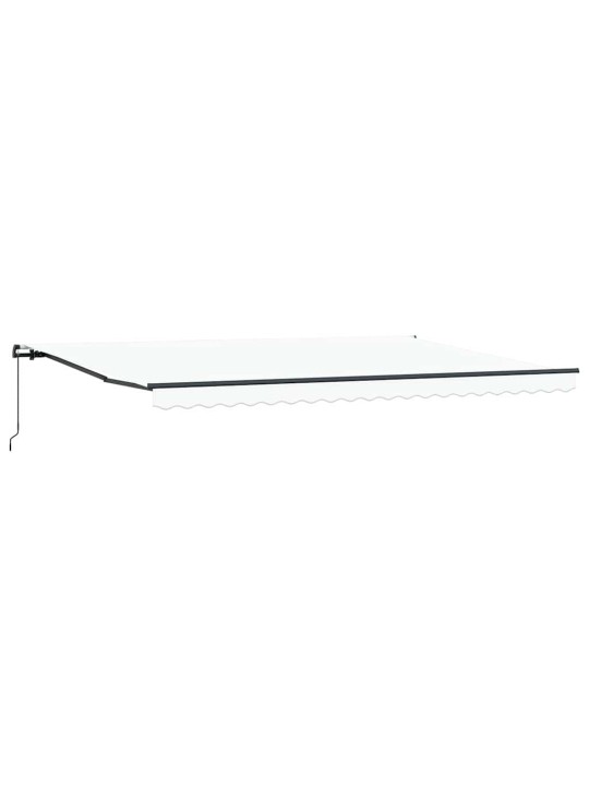 Izvelkams jumtiņš manuāls balts 500 × 350 cm audums