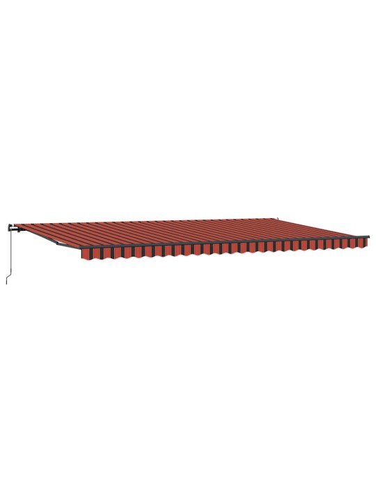 Izvelkams jumtiņš manuāls oranža un brūna 600 × 300 cm audums