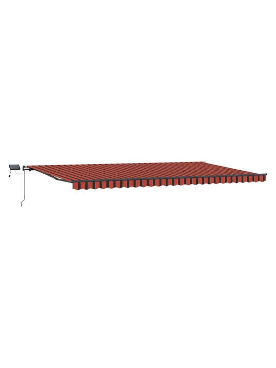 Izvelkams jumtiņš oranža un brūna 600 × 300 cm audums