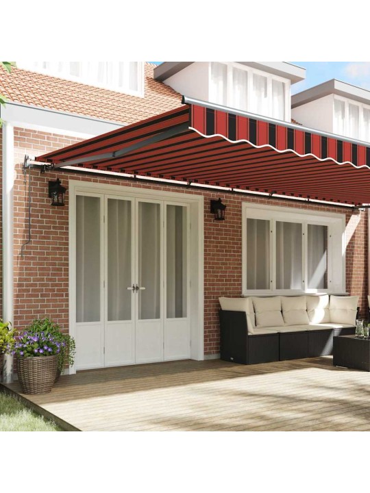 Izvelkams jumtiņš oranža un brūna 600 × 300 cm audums
