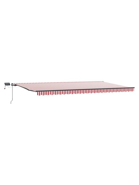 Izvelkams jumtiņš sarkans un balts 600 × 300 cm audums