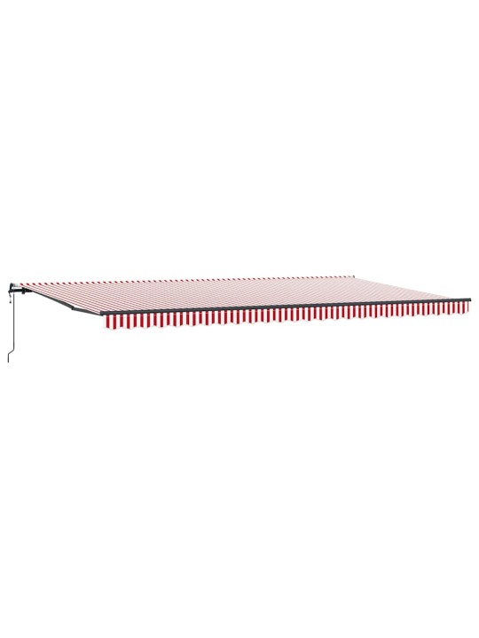 Izvelkams jumtiņš sarkans un balts 600 × 300 cm audums