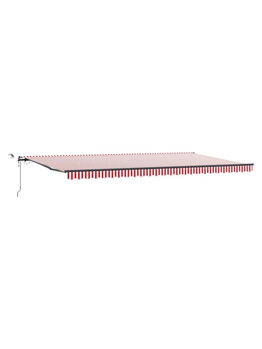 Izvelkams jumtiņš with sarkans un balts 600 × 300 cm audums