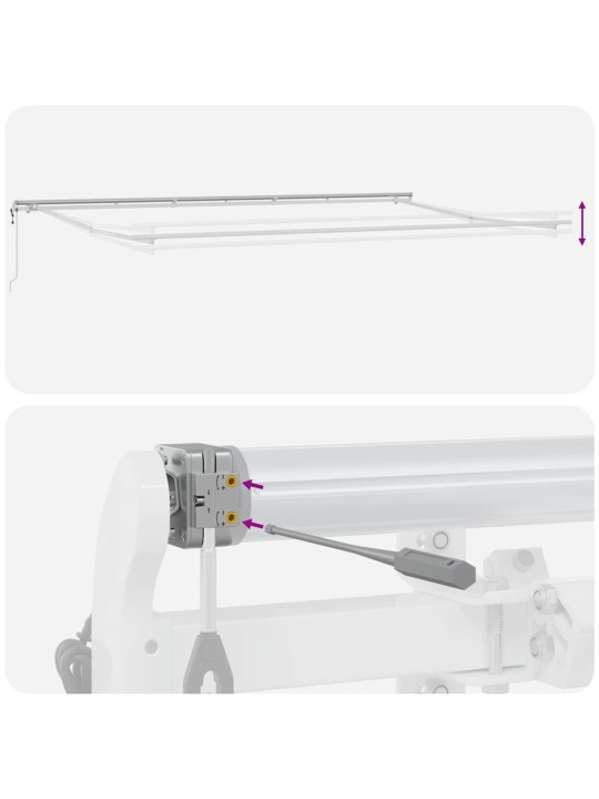 Izvelkams jumtiņš 600 × 300 cm balts