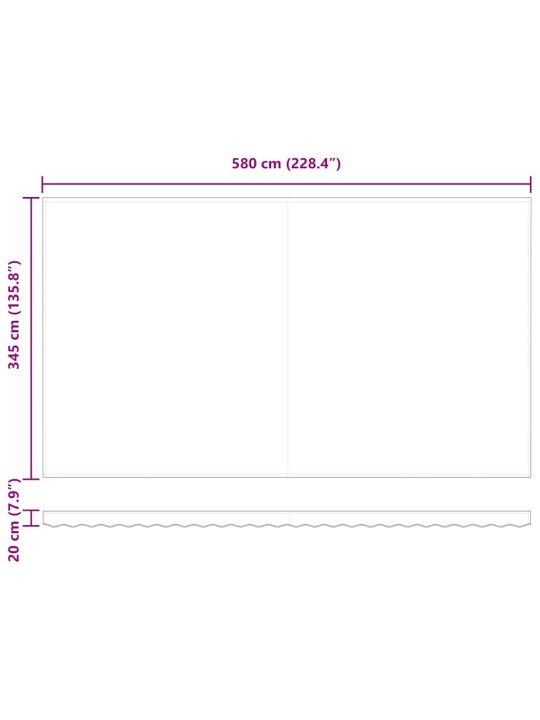 Izvelkams jumtiņš oranžs un brūns 600 x 350 cm audums