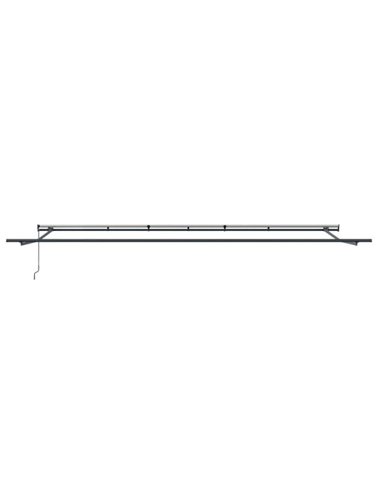 Izvelkams jumtiņš manuāls oranža un brūna 600 × 350 cm audums