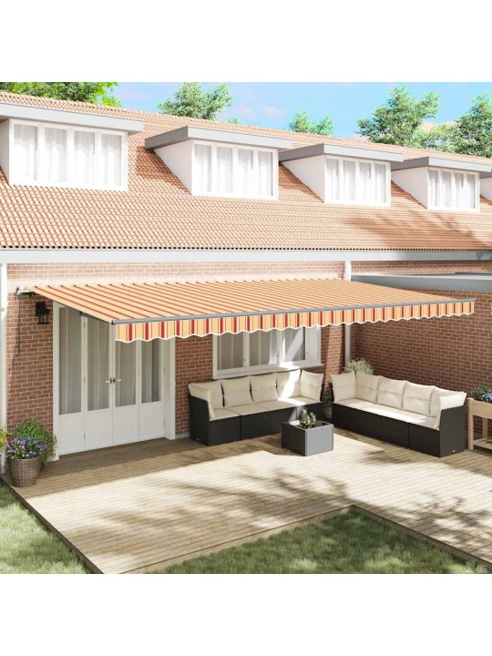 Izvelkams jumtiņš dzeltena un oranža 600 × 350 cm audums
