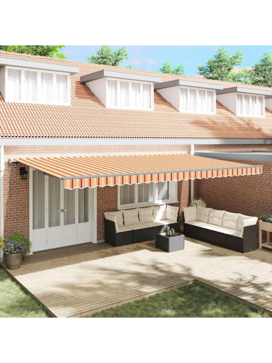 Izvelkams jumtiņš dzeltena un oranža 600 × 350 cm audums