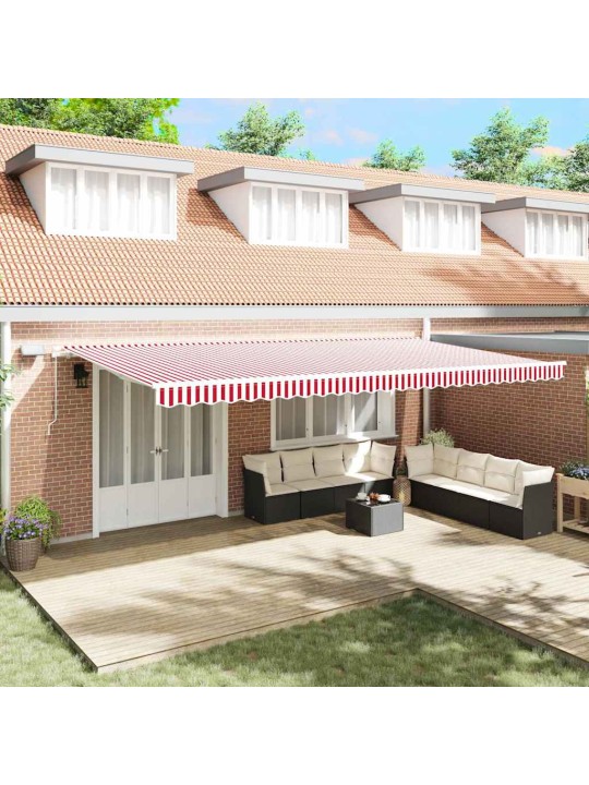 Izvelkams jumtiņš with manuāls 600 × 350 cm sarkans un balts
