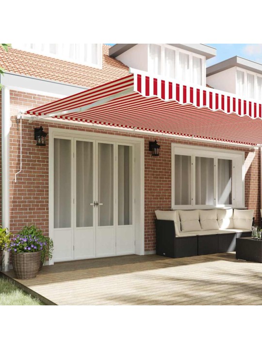 Izvelkams jumtiņš 600 × 350 cm sarkans un balts