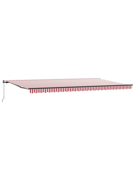 Izvelkams jumtiņš manuāls sarkans un balts 600 × 350 cm audums