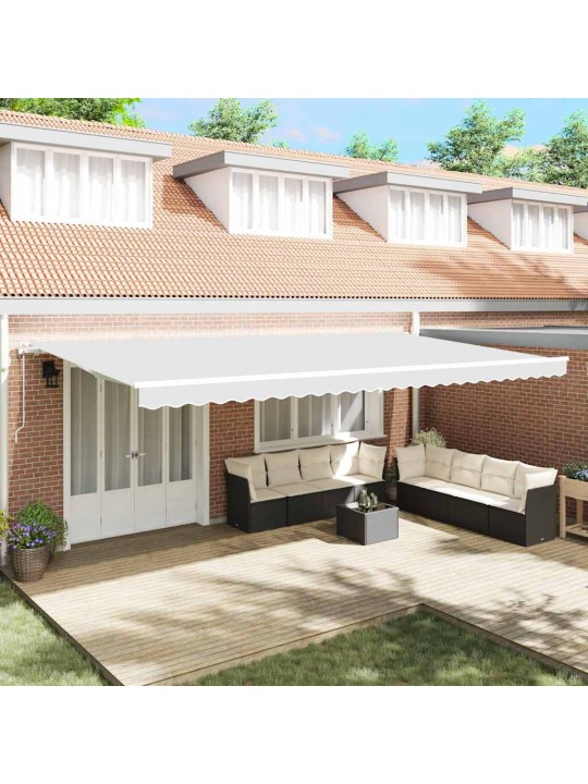 Izvelkams jumtiņš 600 × 350 cm balts