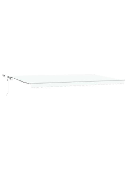 Izvelkams jumtiņš balts 600 × 350 cm audums, metāls