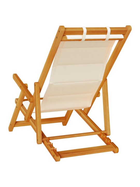 Pludmales krēsls ar spilvenu 2 pcs brūna 61.5 x 123 x 82cm