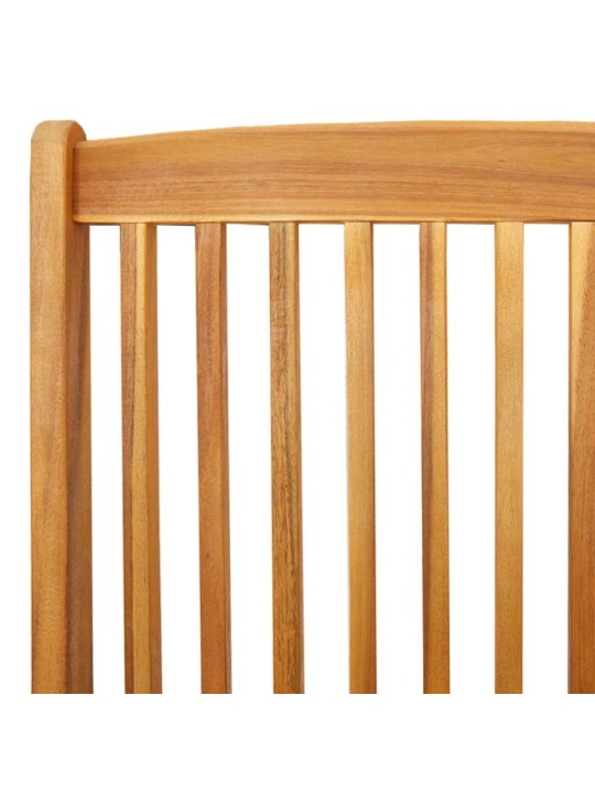 Saliekamā krēsls ar spilvenu 4 pcs balts 49 x 57.5 x 92cm