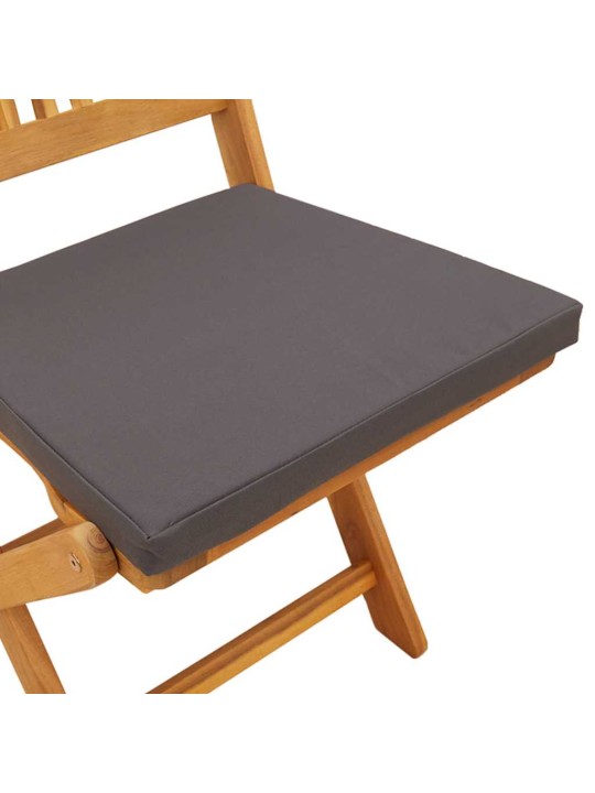 Saliekamā krēsls ar spilvenu 6 pcs pelēka 49 x 57.5 x 92cm