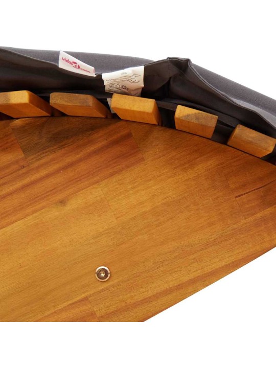 Sauļošanās krēsls ar spilvenu 2 pcs brūna 60 x 154 x 74cm