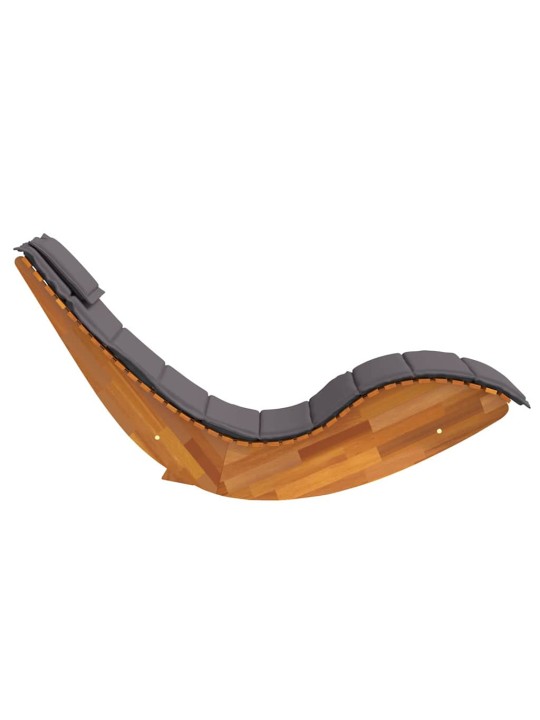 Sauļošanās krēsls ar spilvenu 2 pcs brūna 60 x 154 x 74cm