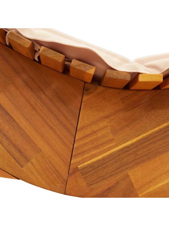 Sauļošanās krēsls ar spilvenu 2 pcs brūna 60 x 154 x 74cm