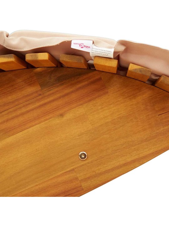 Sauļošanās krēsls ar spilvenu 2 pcs brūna 60 x 154 x 74cm