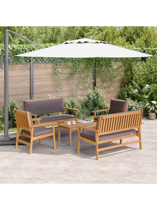 Dārza dīvānu komplekts ar spilvenu 5 pcs brūna 75 x 45 x 38cm