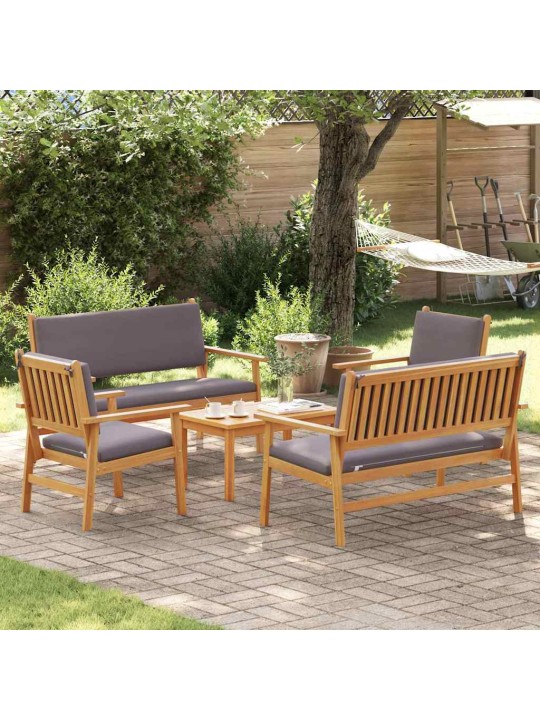 Dārza dīvānu komplekts ar spilvenu 5 pcs brūna 75 x 45 x 38cm