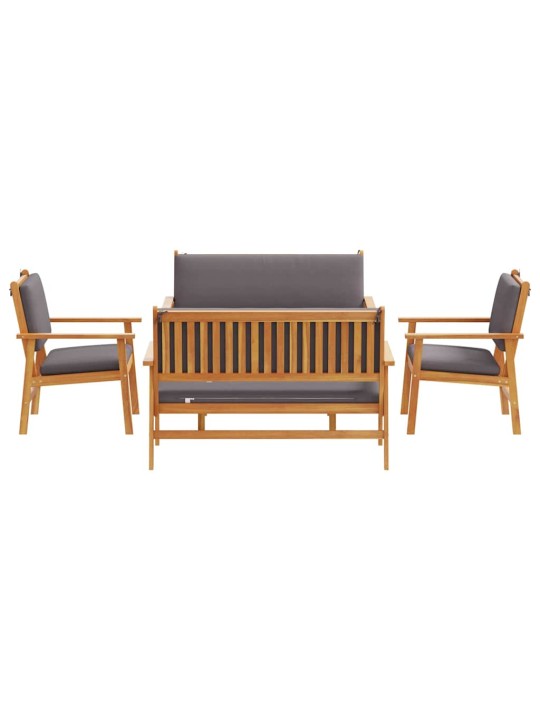 Dārza dīvānu komplekts ar spilvenu 5 pcs brūna 75 x 45 x 38cm