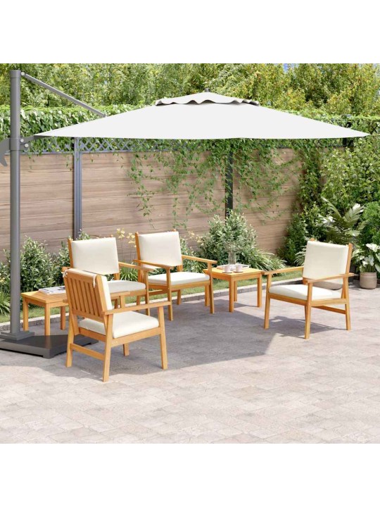 Dārza dīvānu komplekts ar spilvenu 6 pcs brūna 45 x 45 x 38cm