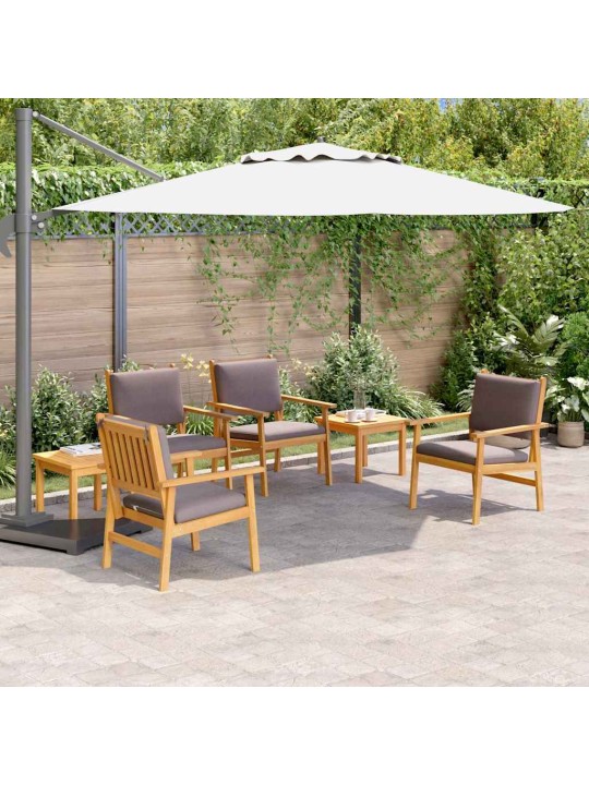 Dārza dīvānu komplekts ar spilvenu 6 pcs brūna 45 x 45 x 38cm