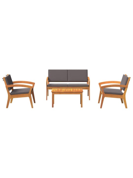 Bistro komplekts 4 pcs brūna 75 x 45 x 38cm akācijas masīvkoks