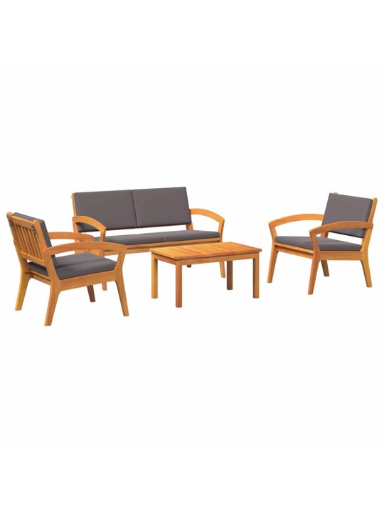 Bistro komplekts 4 pcs brūna 75 x 45 x 38cm akācijas masīvkoks