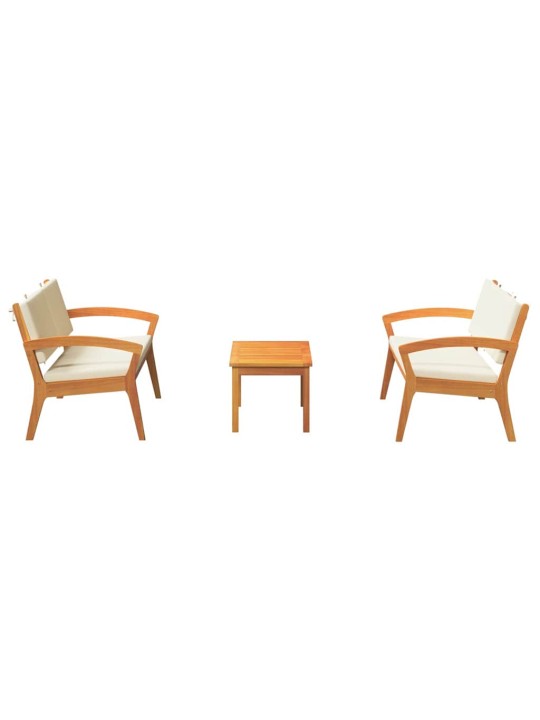 Bistro komplekts 3 pcs brūna 75 x 45 x 38cm akācijas masīvkoks