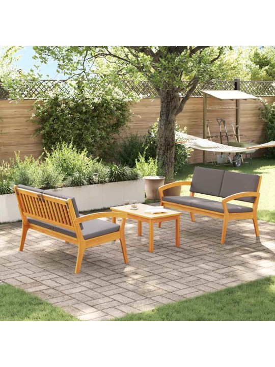 Bistro komplekts 3 pcs brūna 75 x 45 x 38cm akācijas masīvkoks